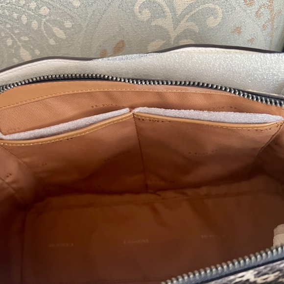 NWT COACH Drew Satchel/ Chalk and  SnakeSkin detail - Picture 8 of 13